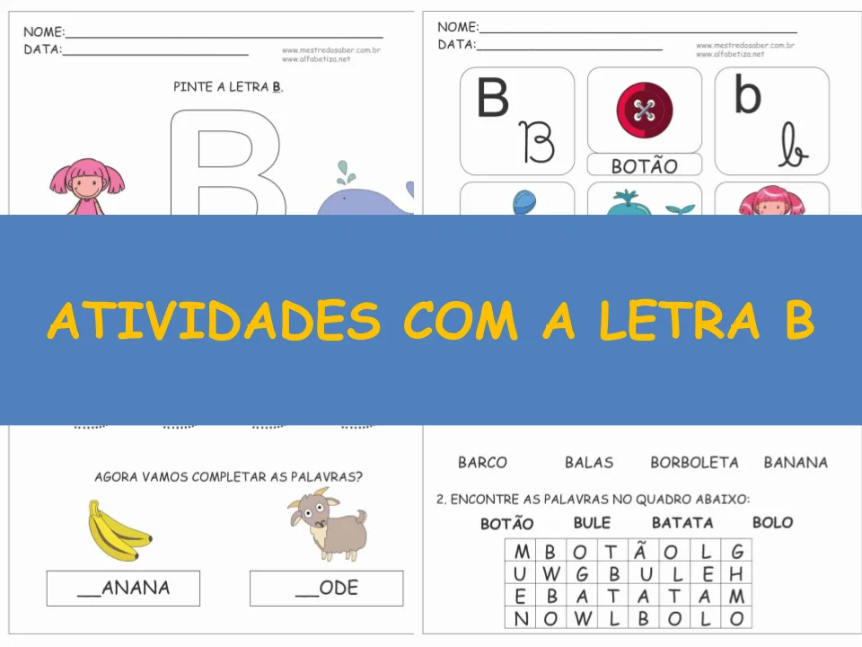 capa atividades com letra b