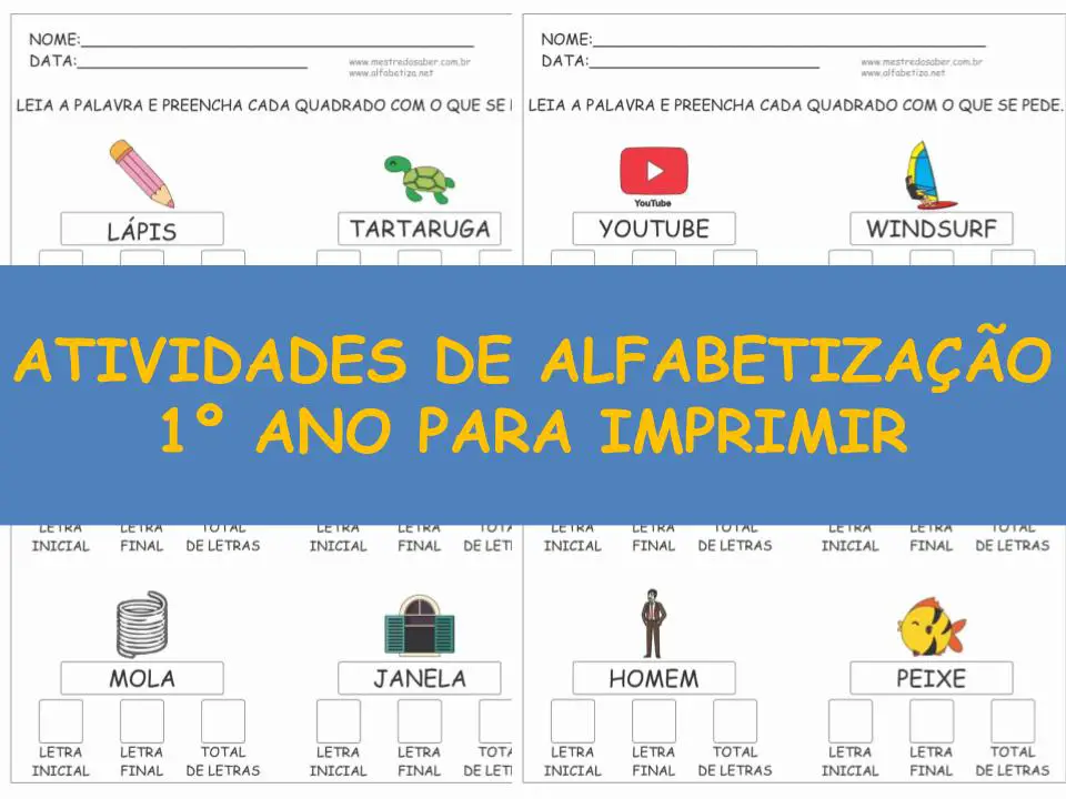 capa atividades de alfabetizacao 1 ano para imprimir