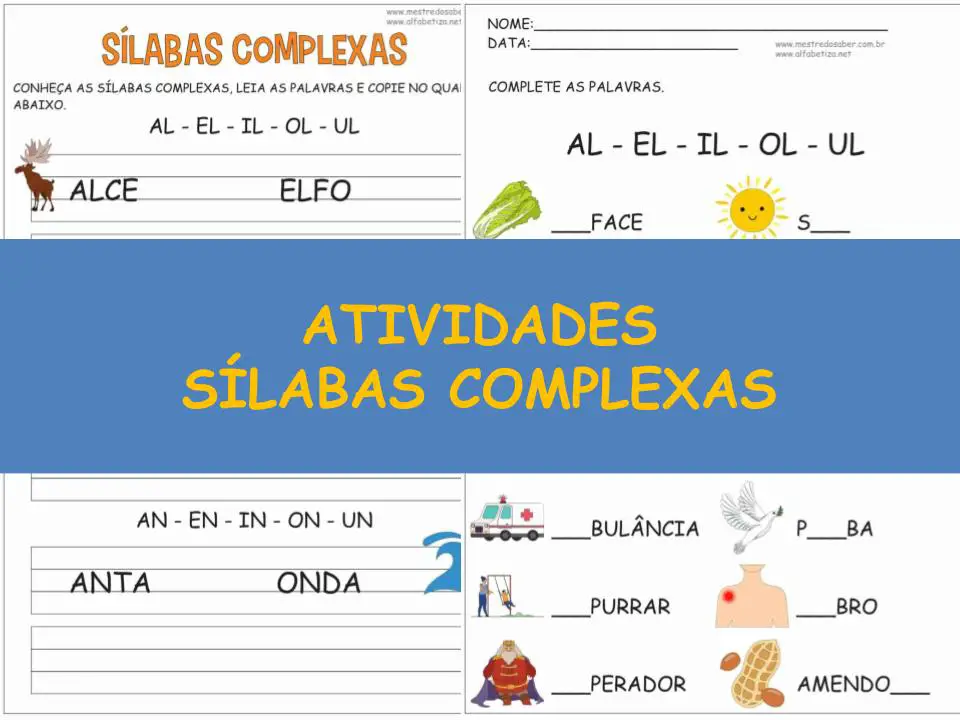 capa atividades silabas