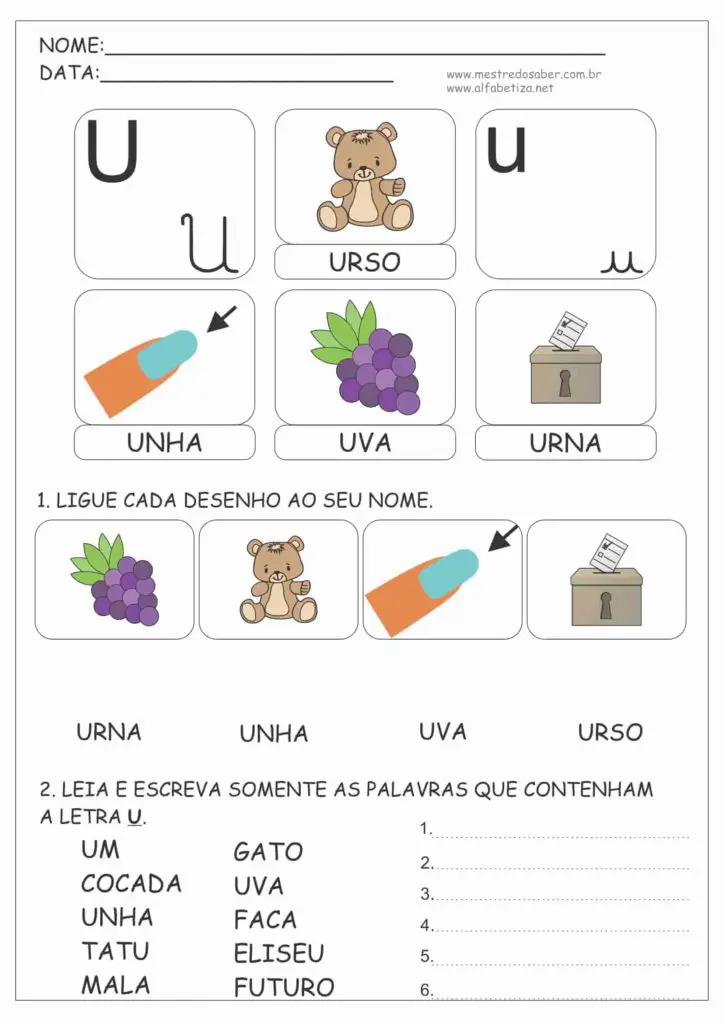 10 - Atividades de Alfabetização