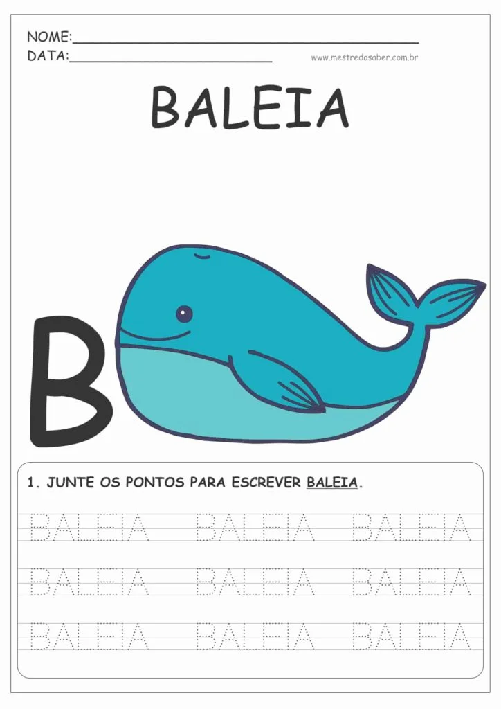 1 - Cartilha de Alfabetização Letra Bastão para Imprimir