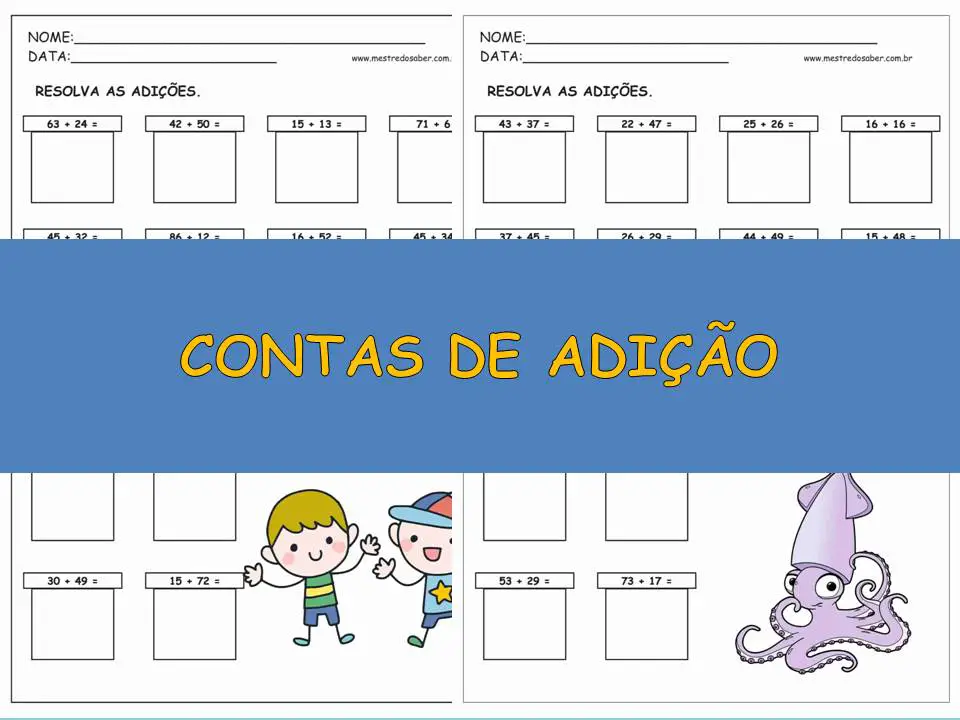 contas de adicao