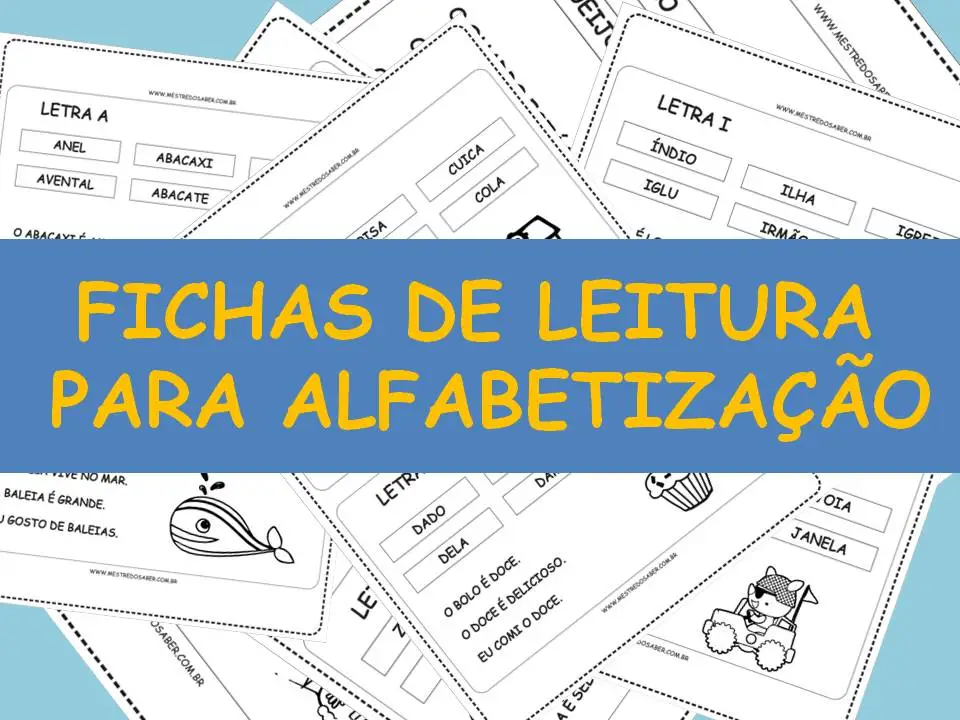 fichas de leitura para alfabetizacao capa 1