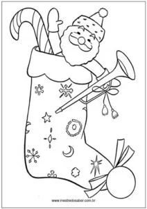 Desenhos para colorir de desenho para colorir de um menino feliz com seus  presentes de natal 