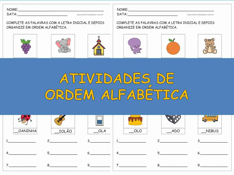 ordem alfabetica