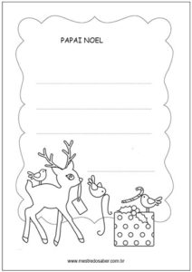 Desenhos de natal para colorir - Carta