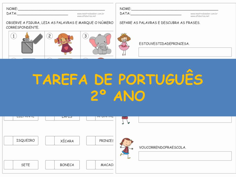 tarefa de portugues 2 ano