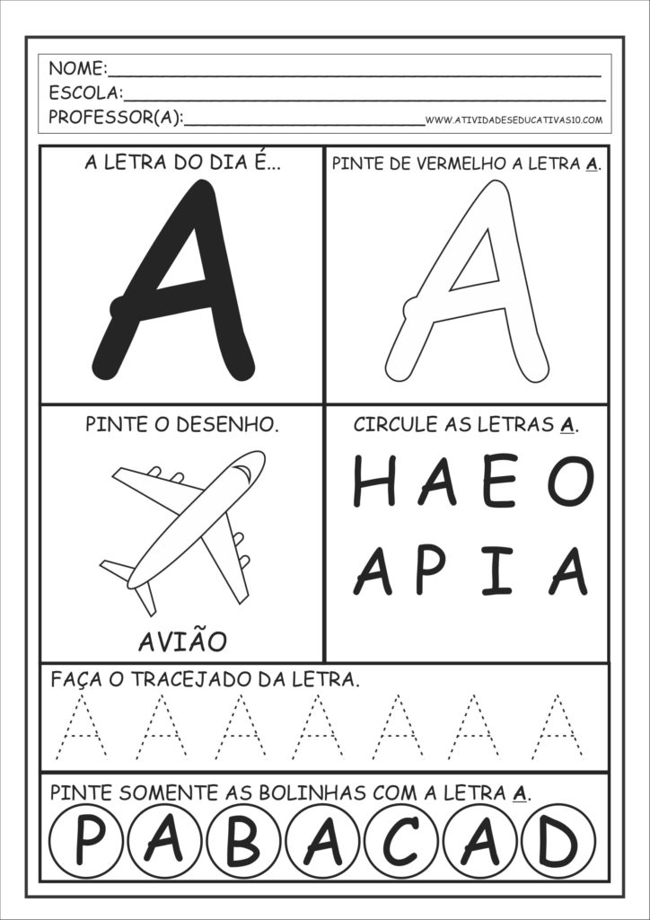 A - Alfabeto Educação Infantil